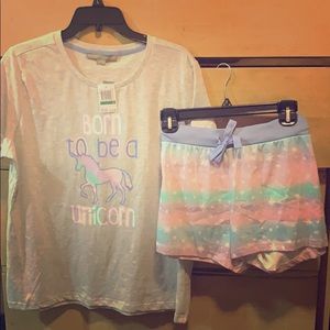 Sleepwear 2 sets top and short.